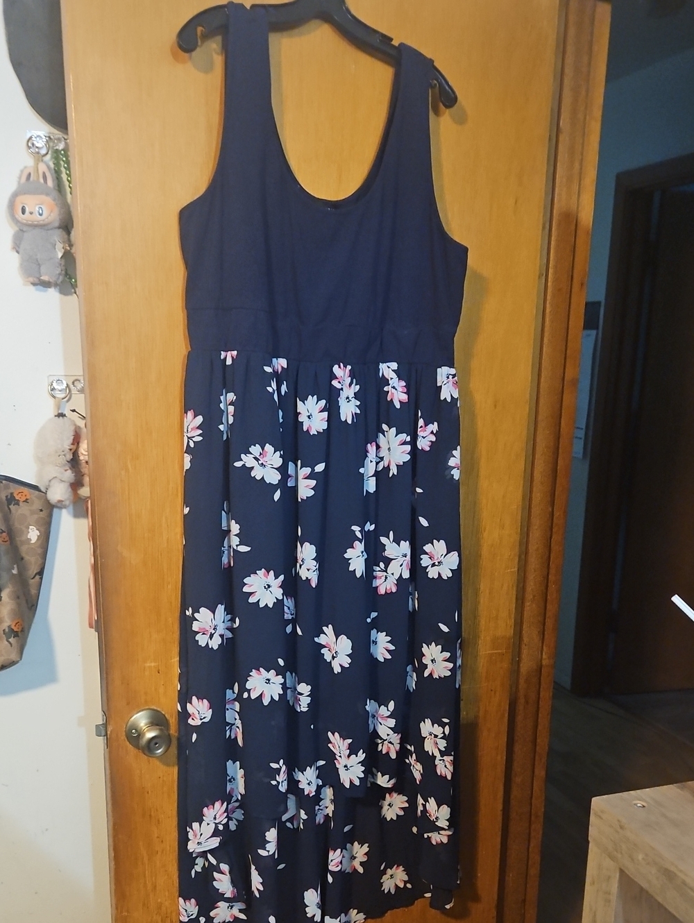 Torrid Navy Floral Sleeveless Hi-Lo Dress - Size 4
